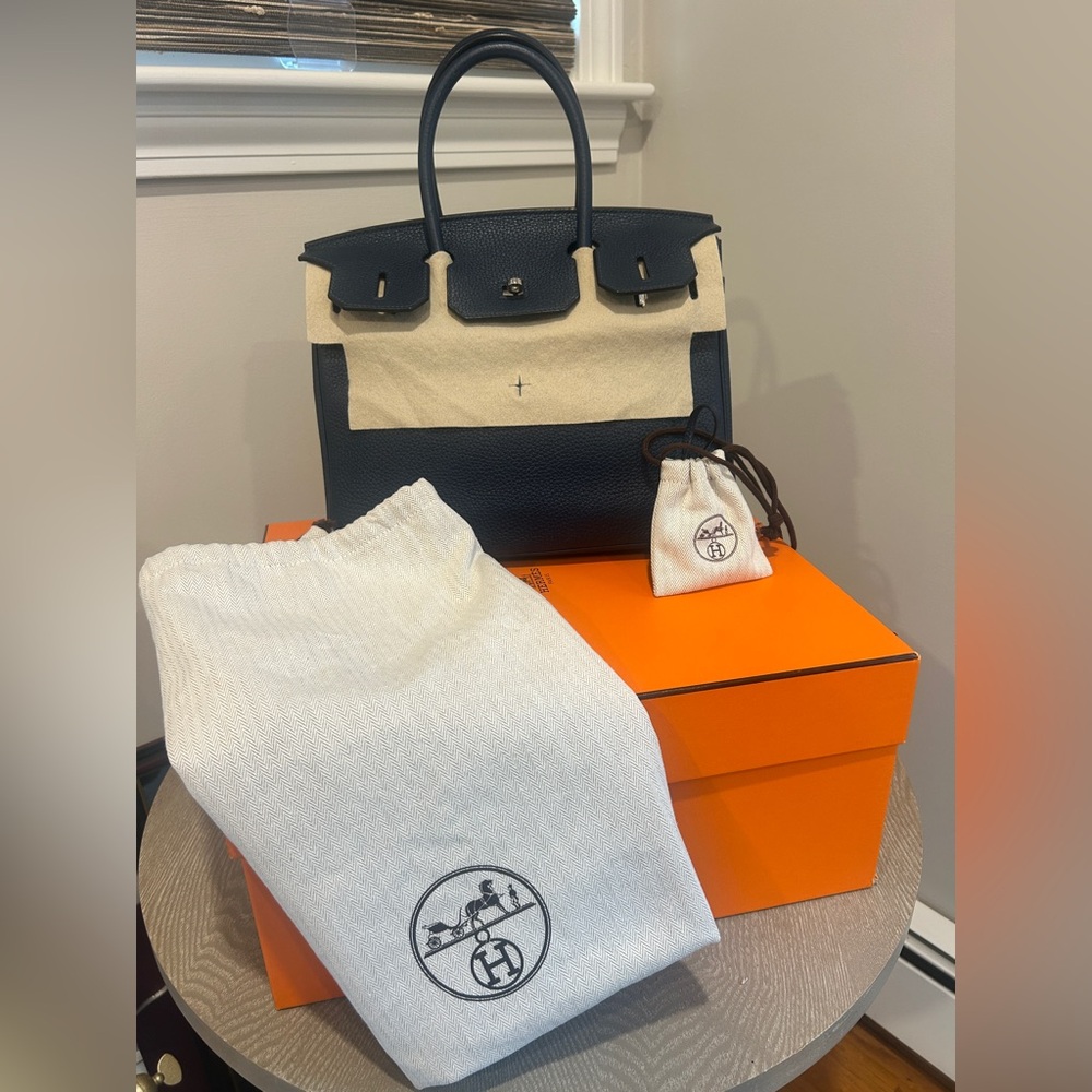 2021 Stamp Z Birkin 30, Full set/authentication.Clemence w Palladium Hardware